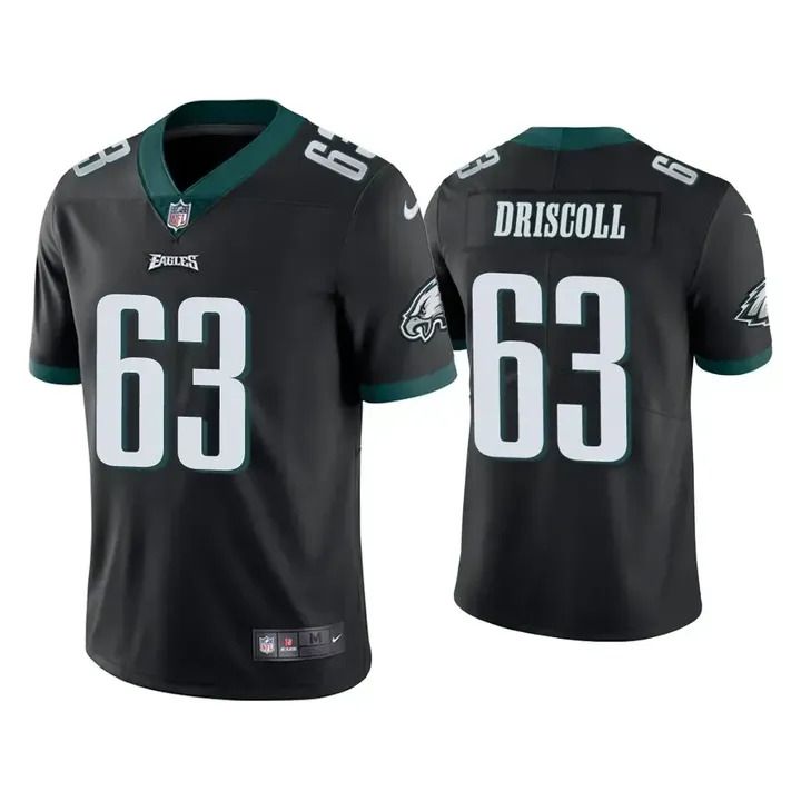 Men Philadelphia Eagles 63 Jack Driscoll Nike Black Vapor Limited NFL Jersey